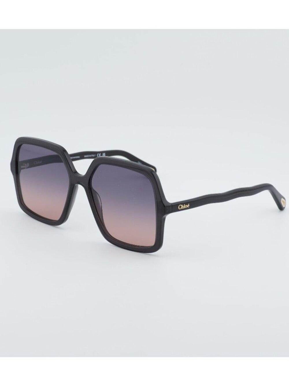 Chloe CH0086S 001 Women Sunglasses Grey Square Frame, Blue Lenses